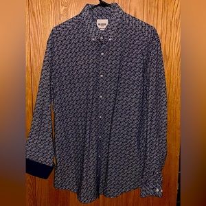 Ben Sherman Navy White paisley shirt